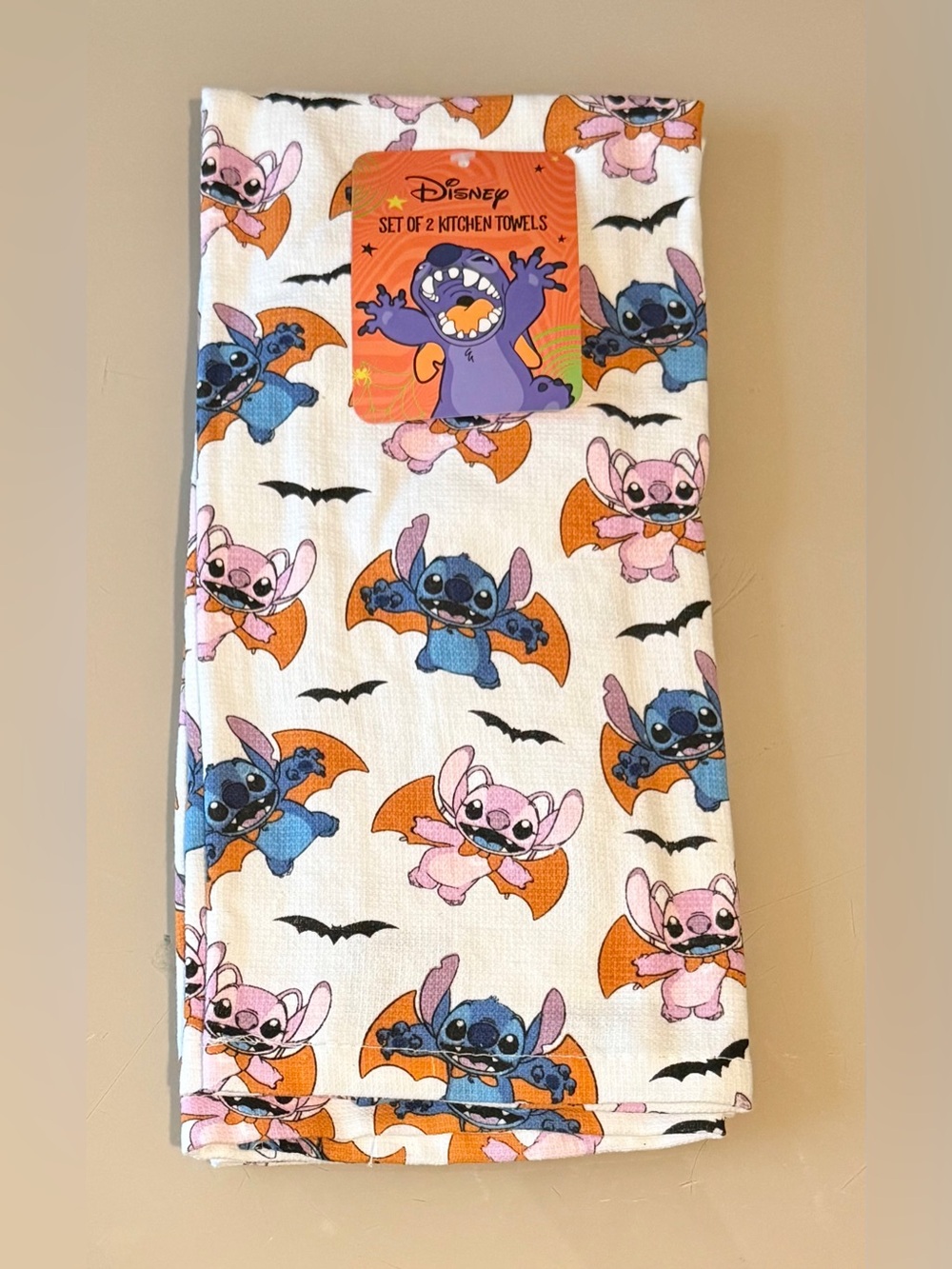 Disney Halloween Stitch Set of 2 Kitchen Towels